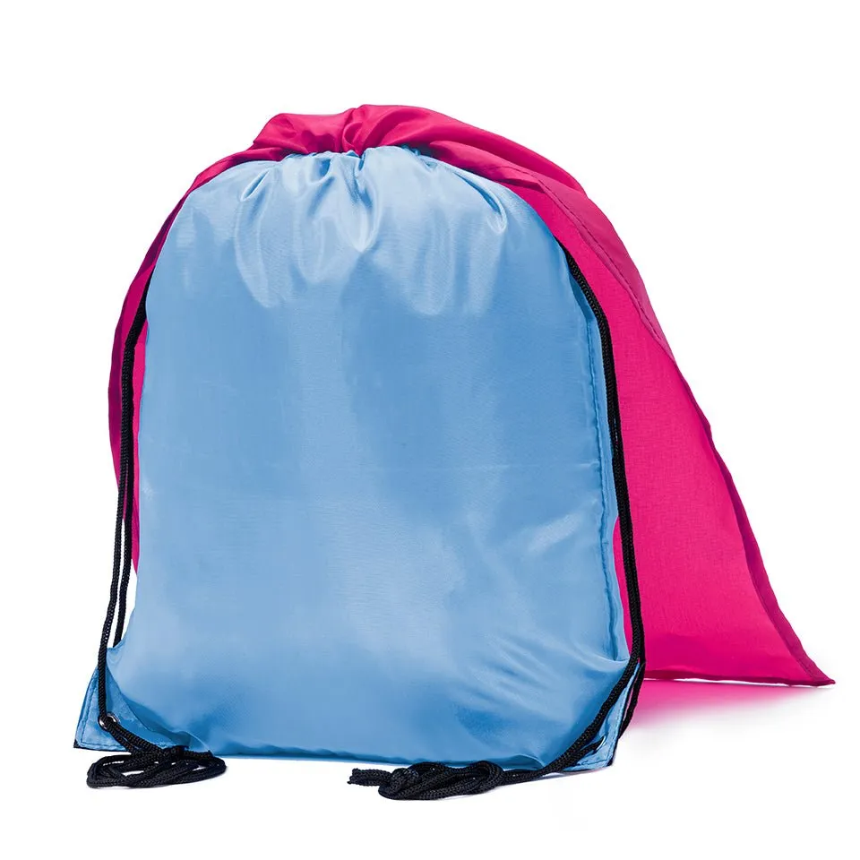 Mato & Hash Polyester Drawstring Cape Bag Blank
