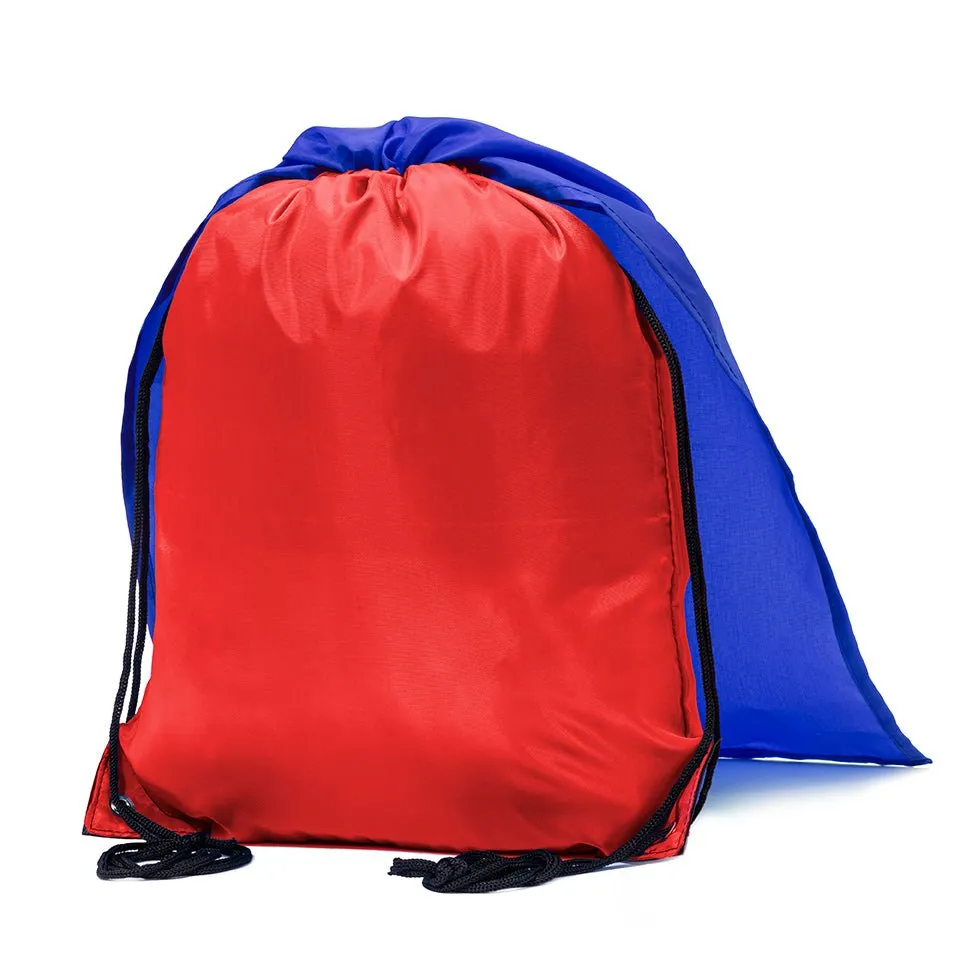 Mato & Hash Polyester Drawstring Cape Bag Blank
