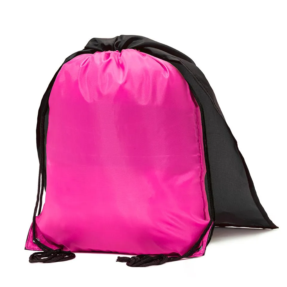 Mato & Hash Polyester Drawstring Cape Bag Blank