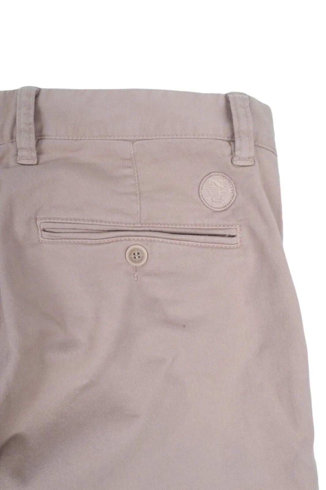 Men's NORTH SAILS Beige Cotton Military Cargo Pants Chino Trousers Size 36