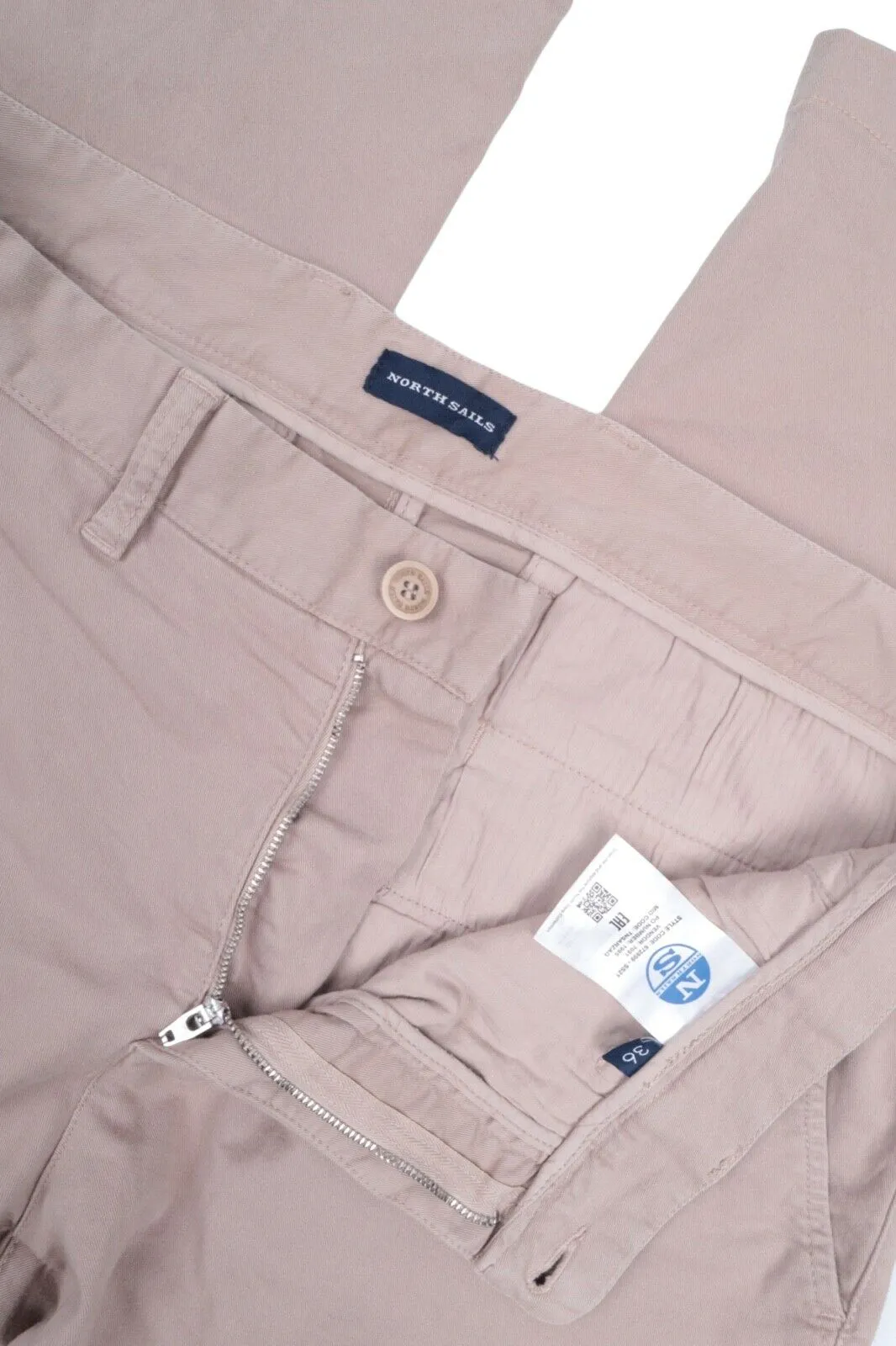 Men's NORTH SAILS Beige Cotton Military Cargo Pants Chino Trousers Size 36