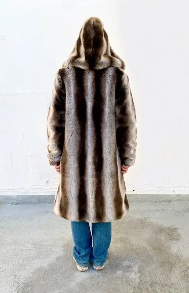 Mens Playa Coat in "Silver Brown Fox" Chinchilla