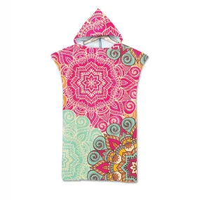 Microfiber Hooded Bath Towel Cloak for Adults Women Bathrobe Bohemian Printed Swimming Beach Towels Surf Poncho Beachwear toalla