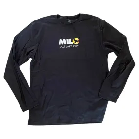 Milosport Club Long Sleeve T Shirt in Black and Sunset