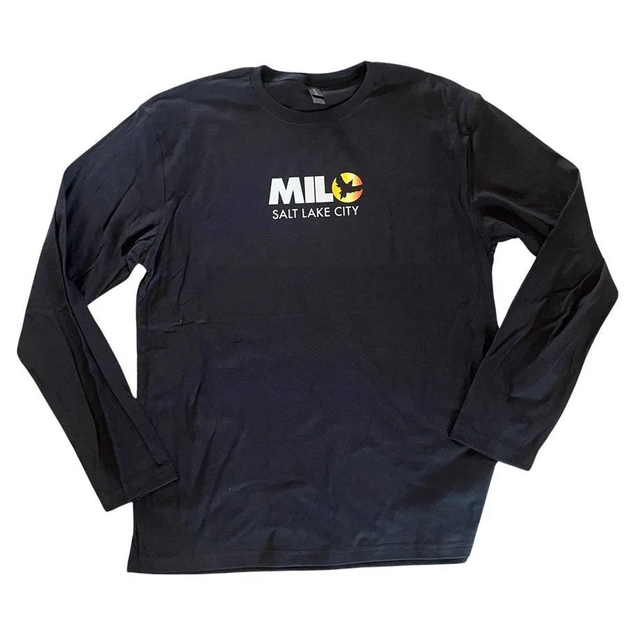 Milosport Club Long Sleeve T Shirt in Black and Sunset
