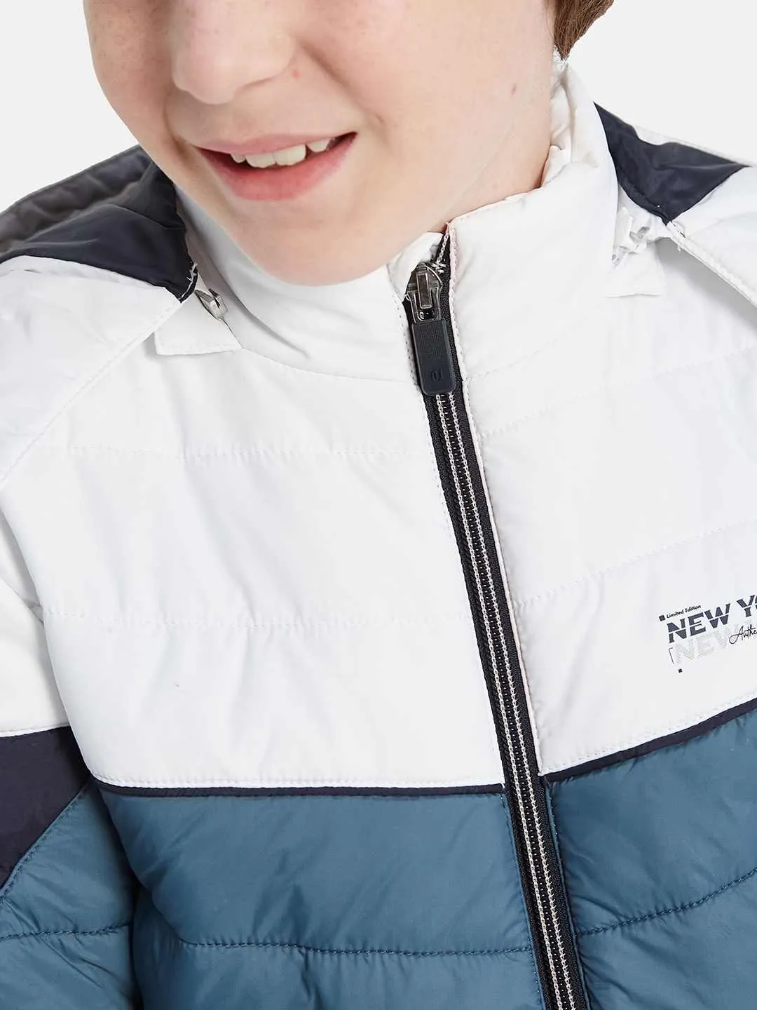 Octave Boys Hooded Colourblocked Puffer Jacket