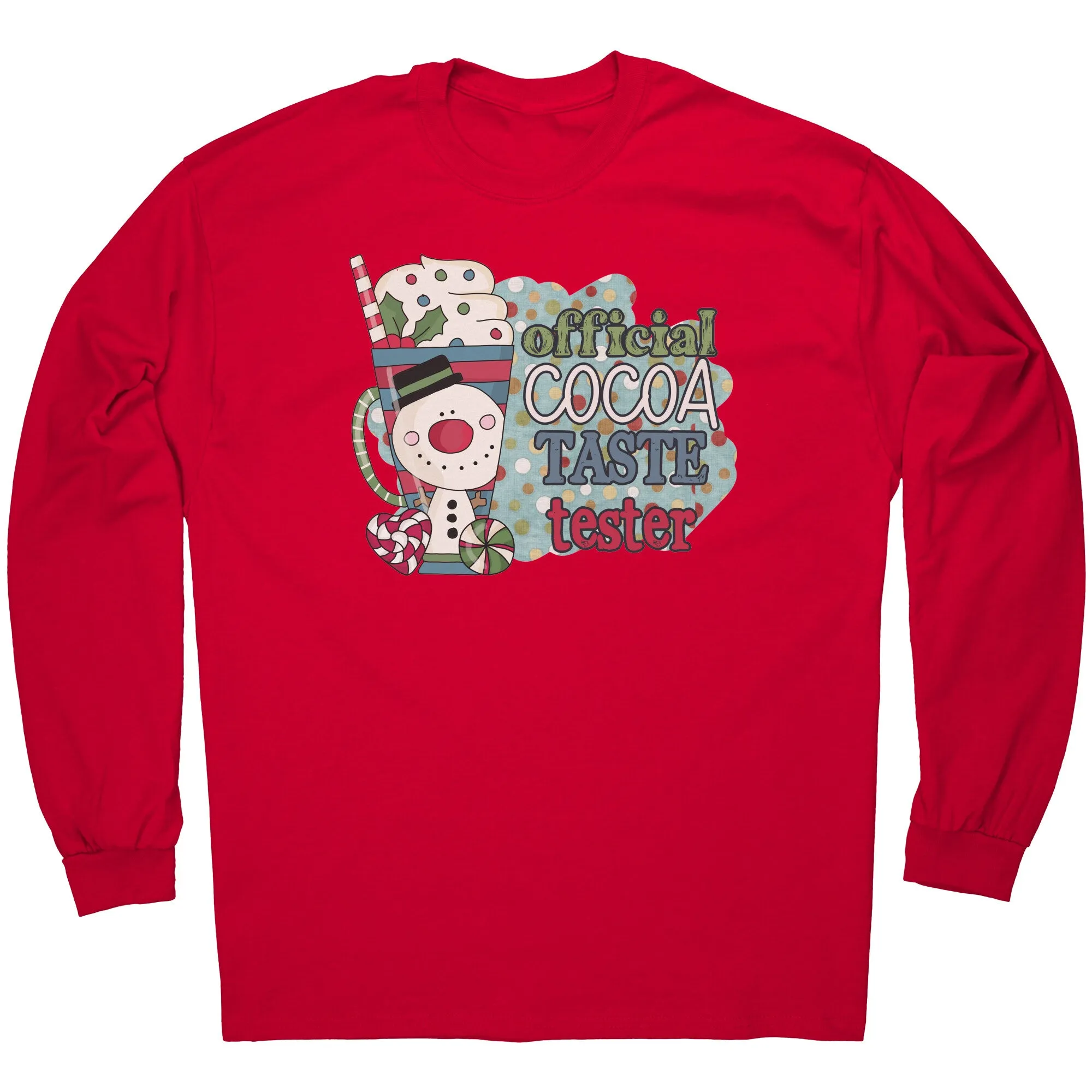 Official Cocoa Taste Tester Long Sleeve T-Shirt 10 color choices