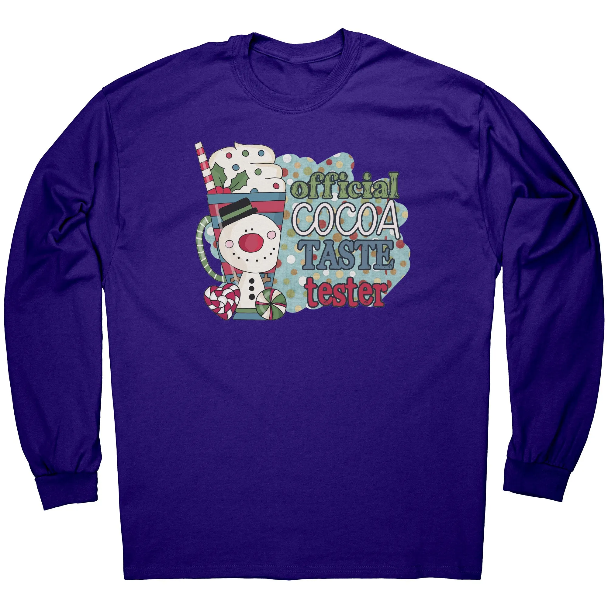 Official Cocoa Taste Tester Long Sleeve T-Shirt 10 color choices
