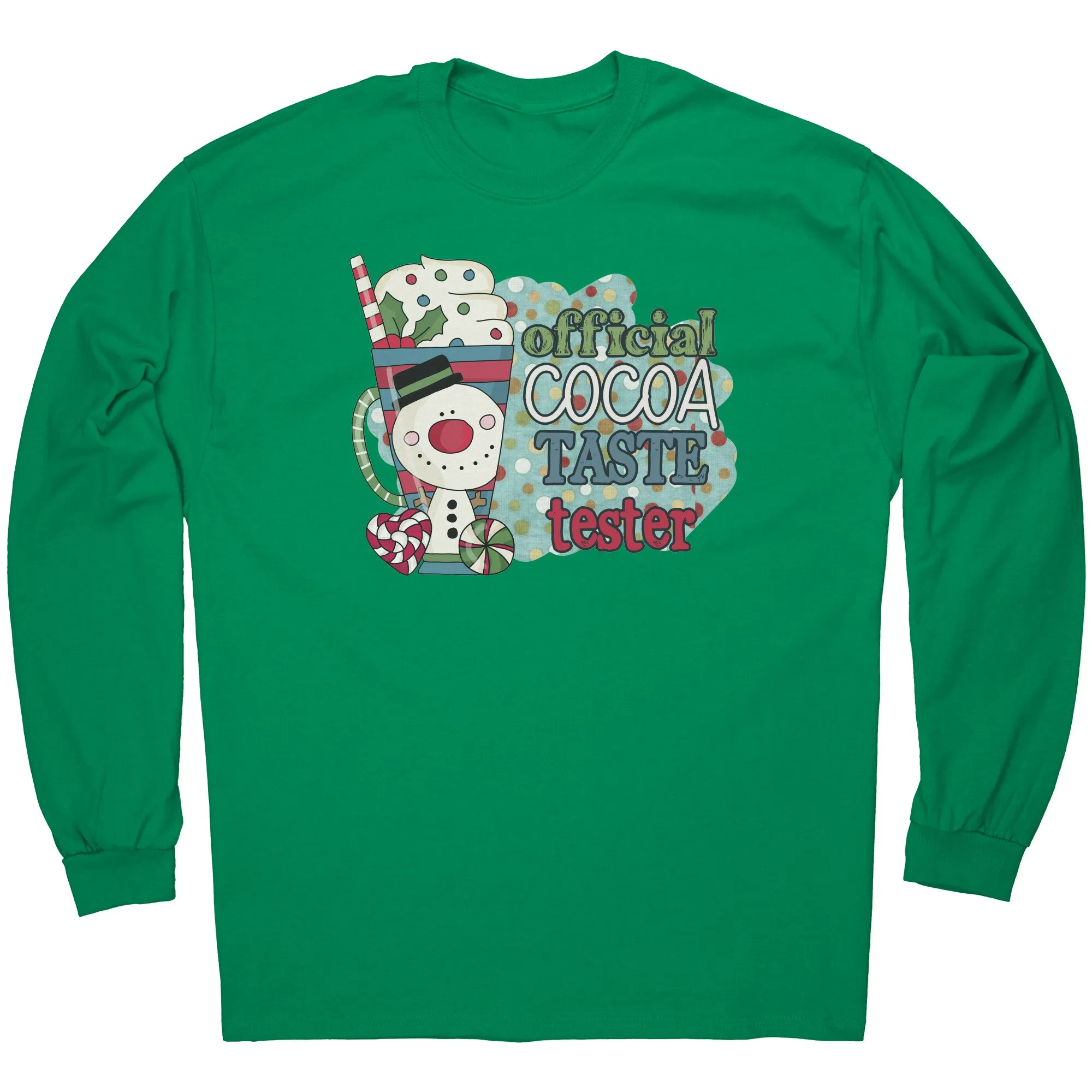 Official Cocoa Taste Tester Long Sleeve T-Shirt 10 color choices