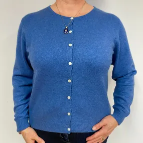 Peacock Blue Cashmere Cardigan Large