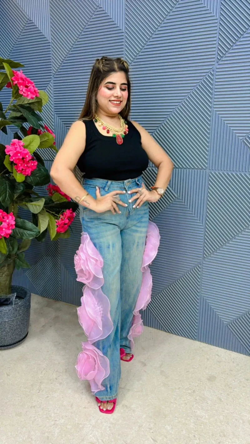 Premium Quality Flower Denim GGR463