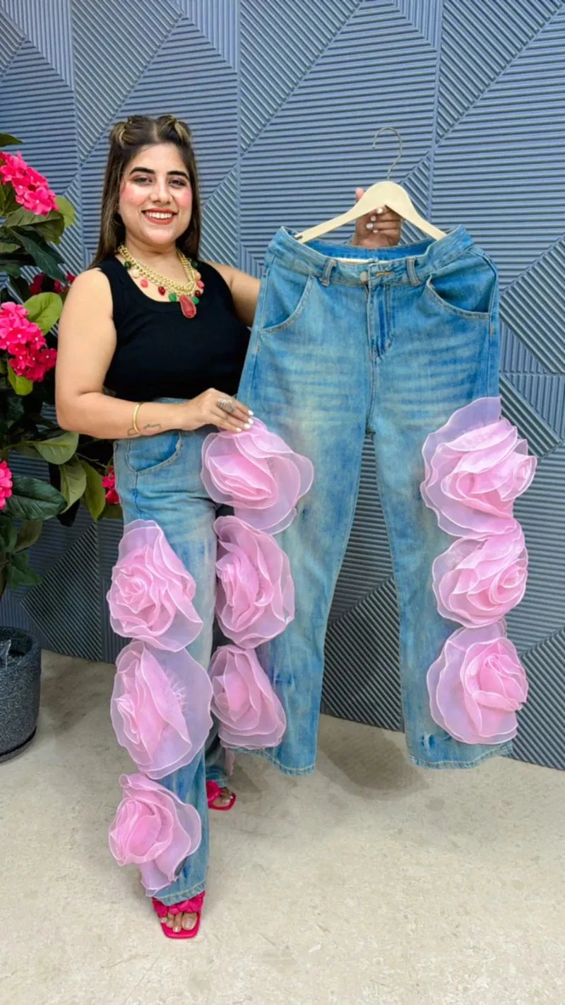 Premium Quality Flower Denim GGR463