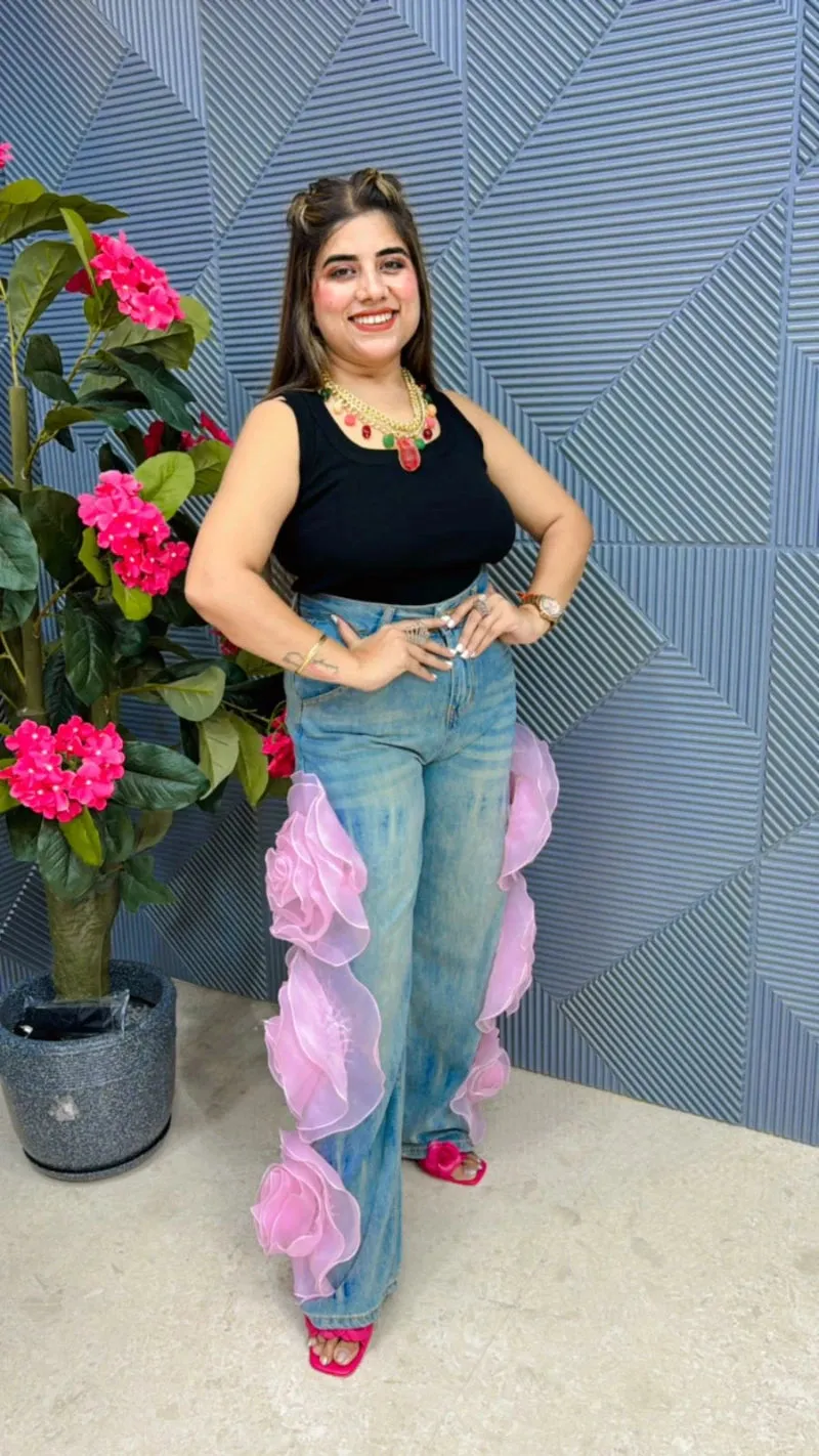 Premium Quality Flower Denim GGR463