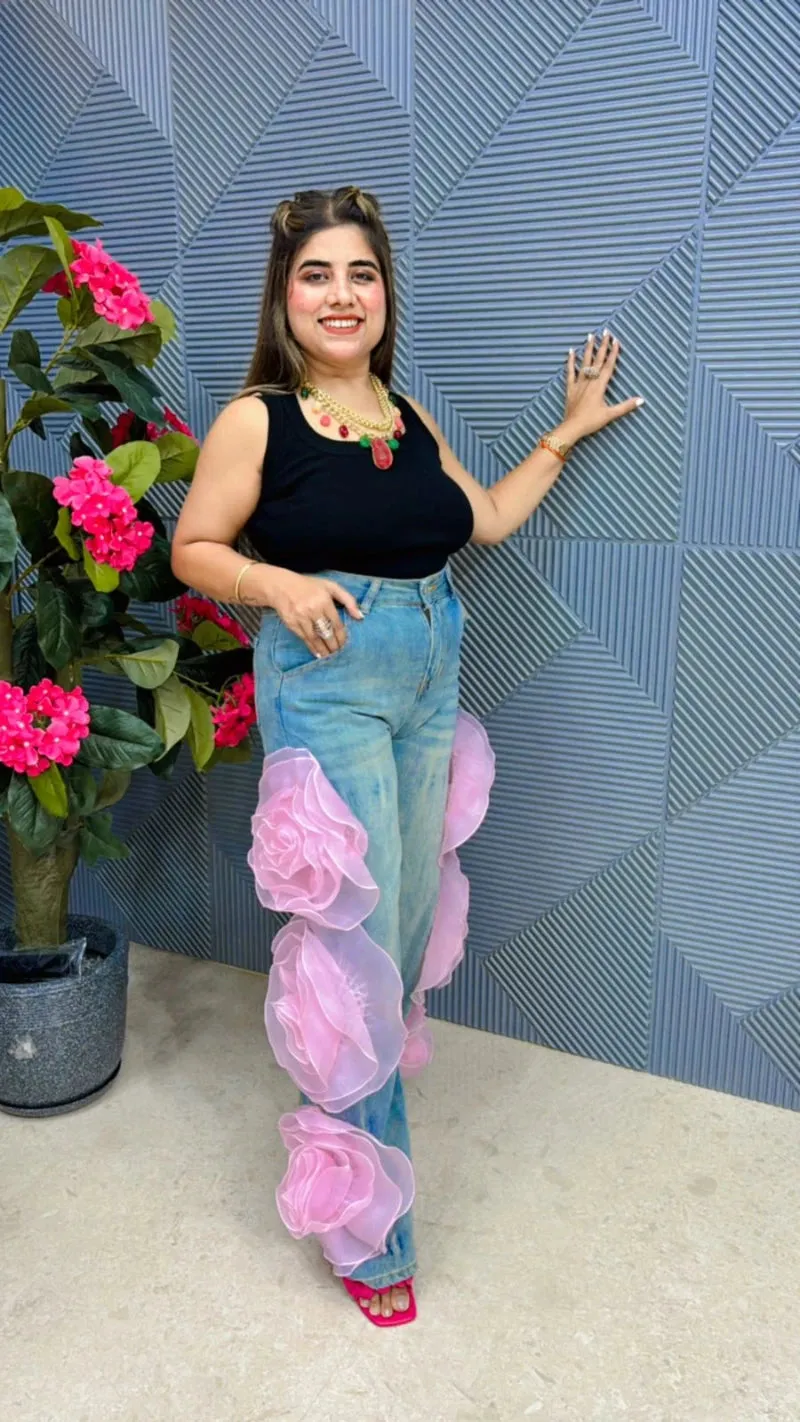 Premium Quality Flower Denim GGR463