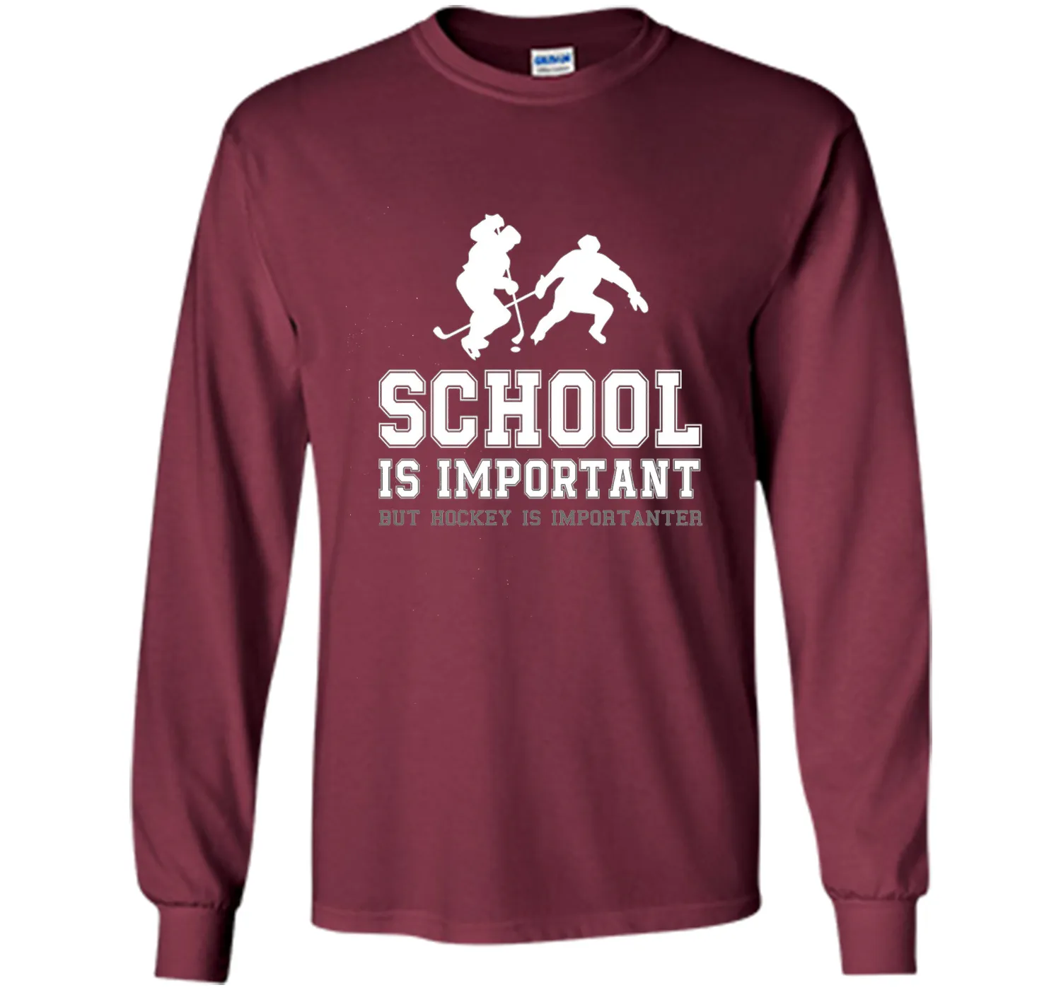 PREMIUM "School is Important Hockey is Importanter" T-shirt