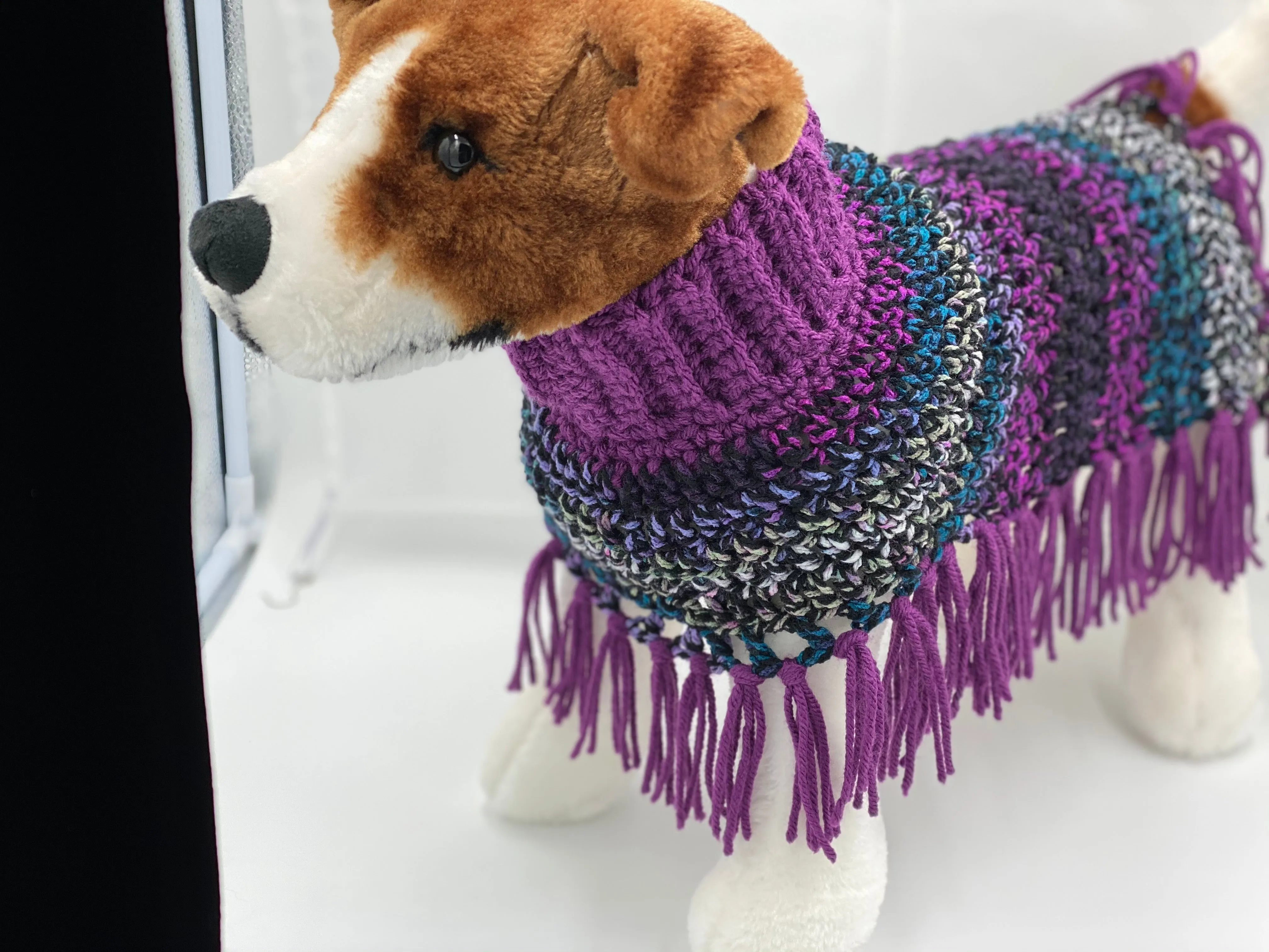 Purple Dog Poncho/Sweater