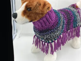 Purple Dog Poncho/Sweater