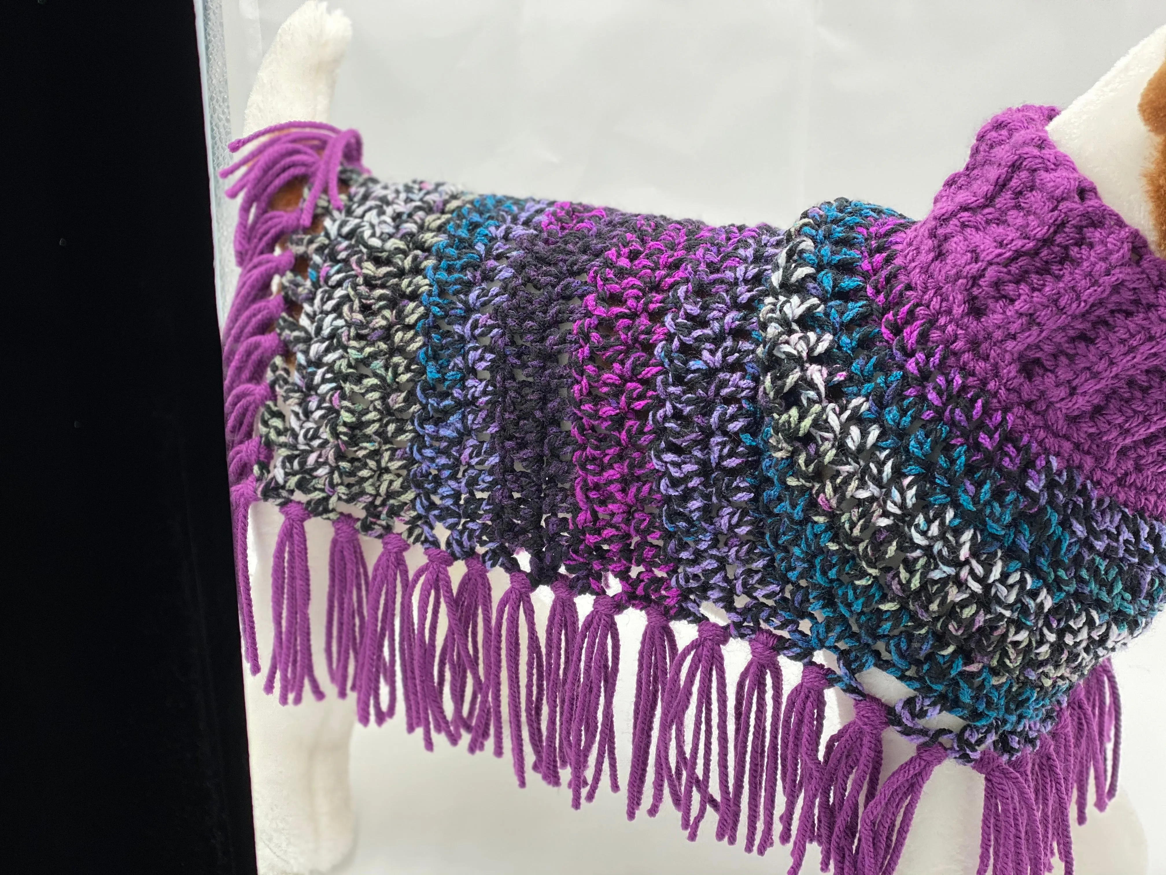 Purple Dog Poncho/Sweater