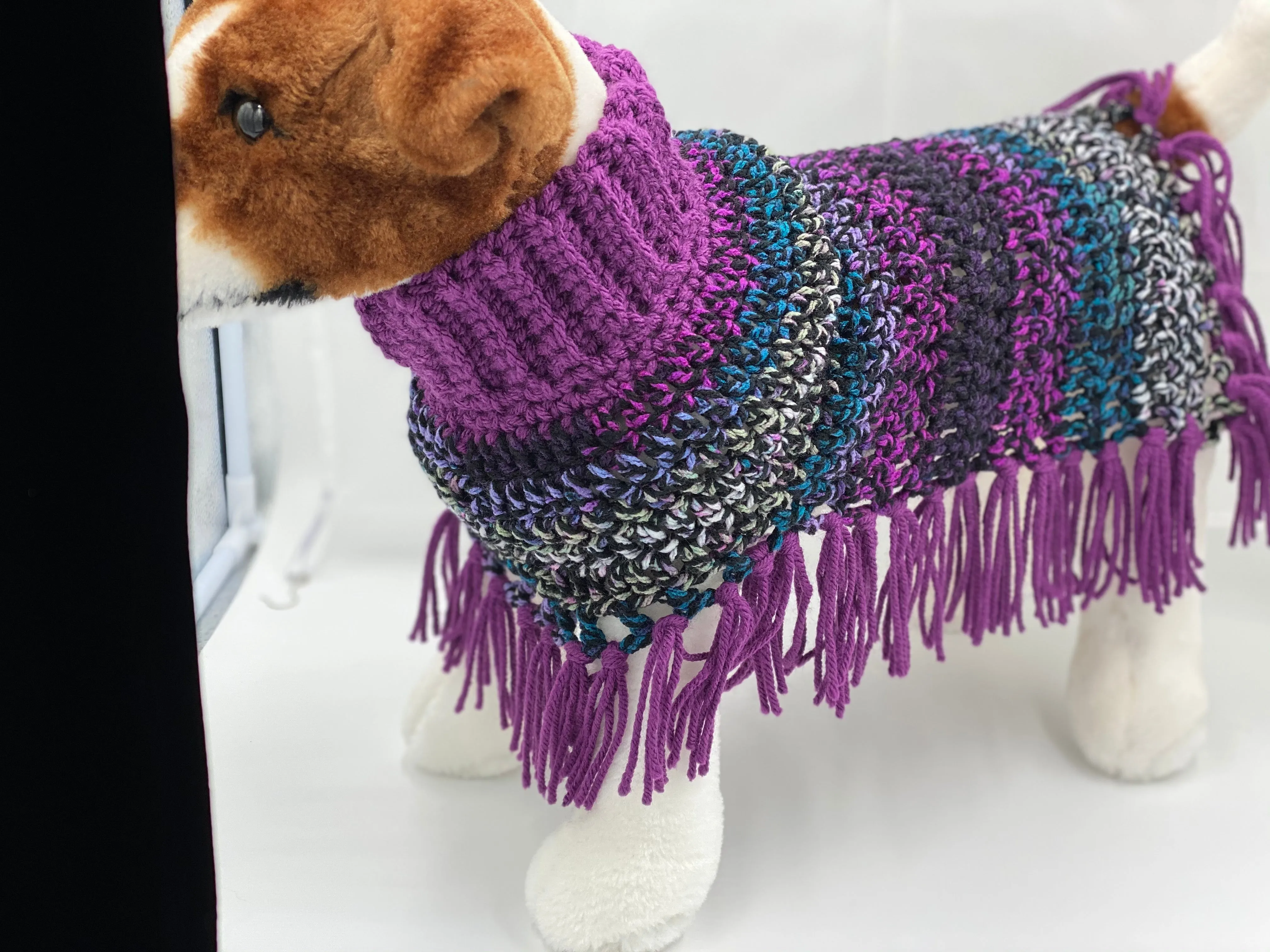 Purple Dog Poncho/Sweater