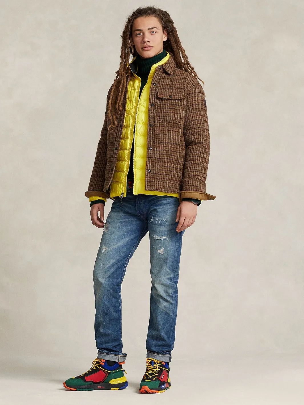QUILTED DOWN JACKET Brun
