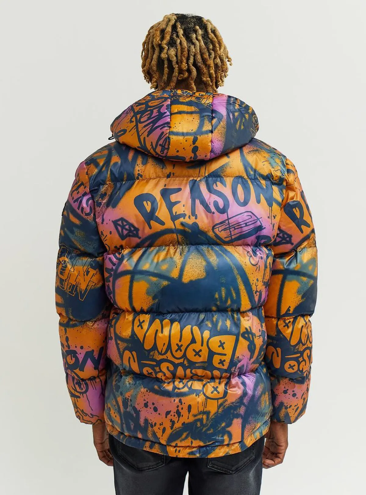 Reason Jacket - Graffiti Puffer - Brown - RCP-08