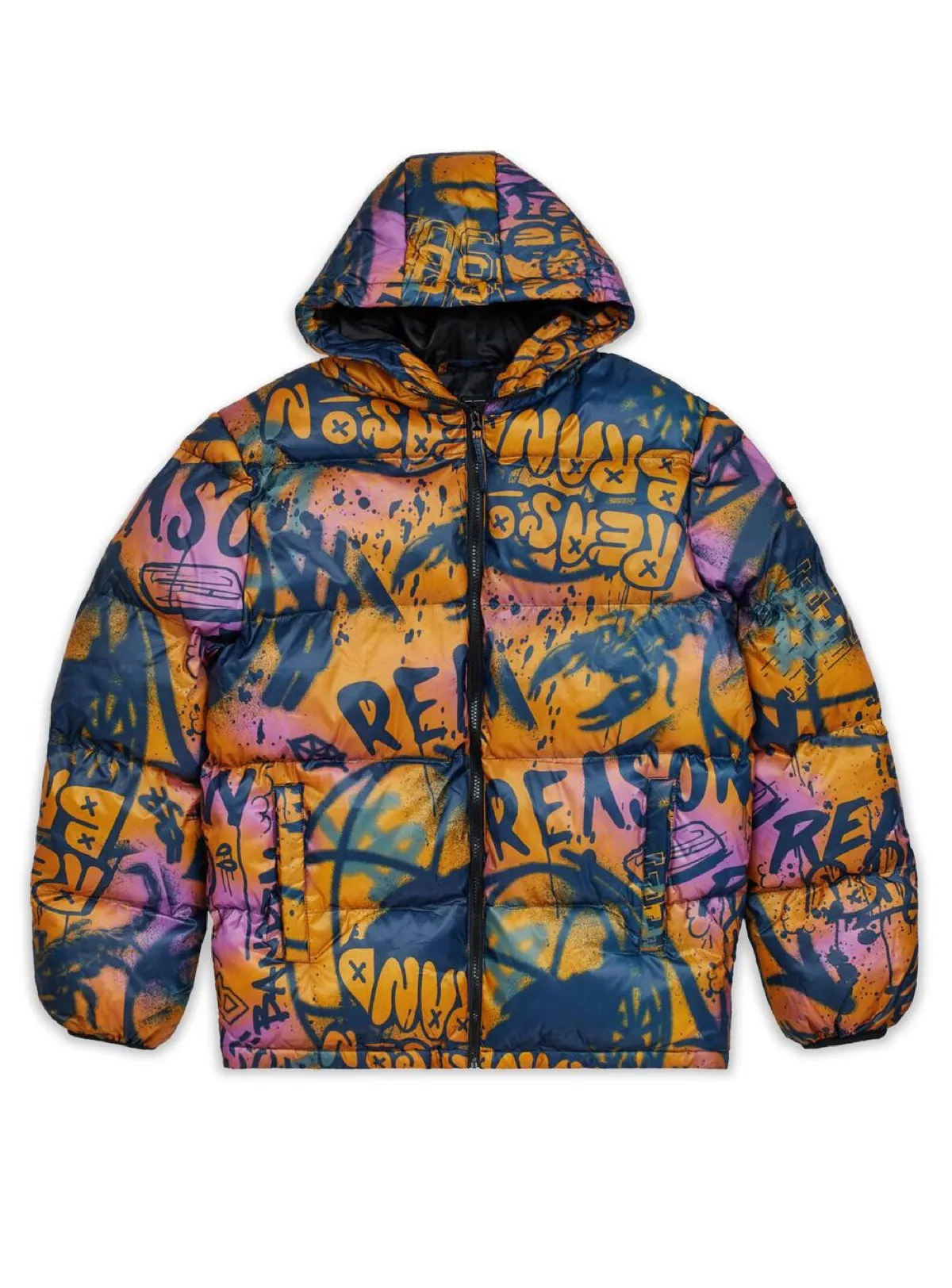 Reason Jacket - Graffiti Puffer - Brown - RCP-08