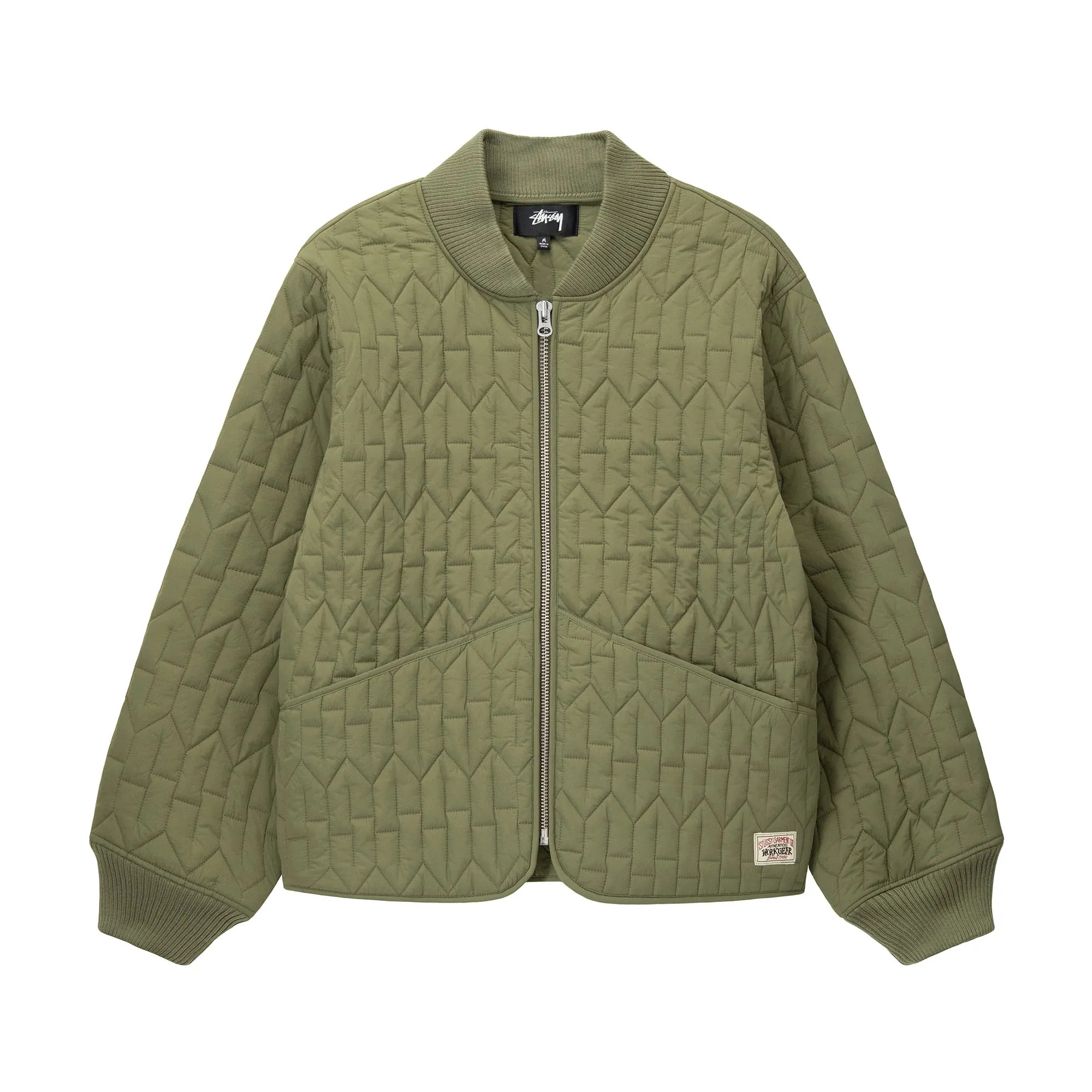 S Quilted Liner Jacket - Olive