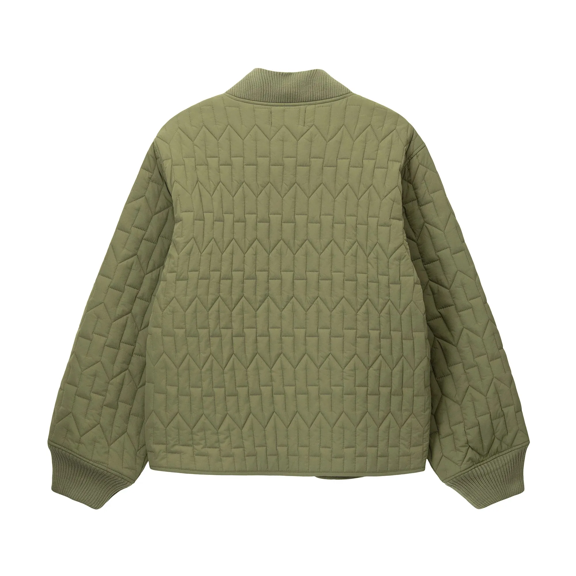 S Quilted Liner Jacket - Olive