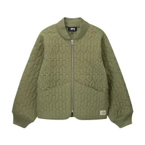 S Quilted Liner Jacket - Olive