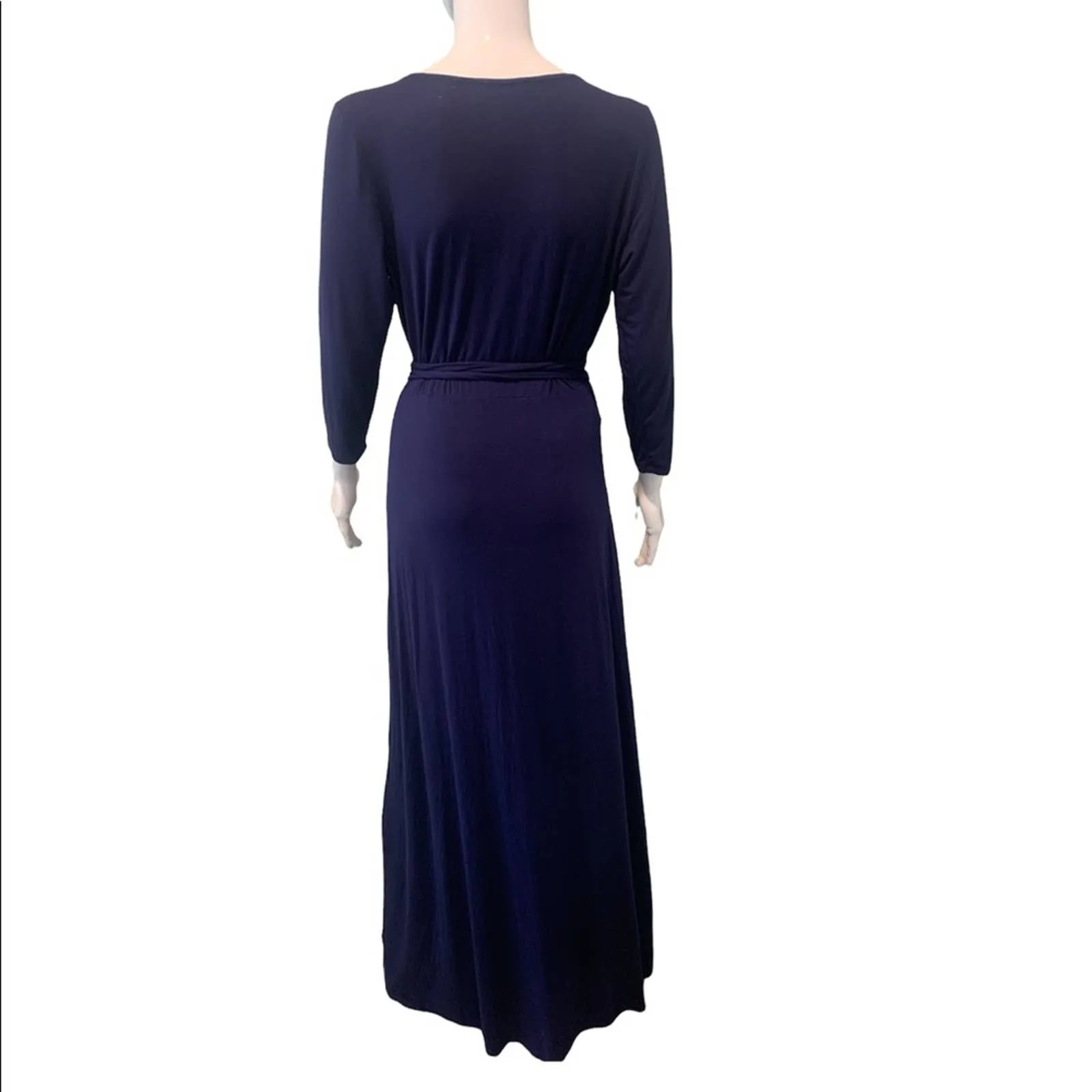 Size Large Lulus Garden District Navy Blue Wrap Maxi Dress