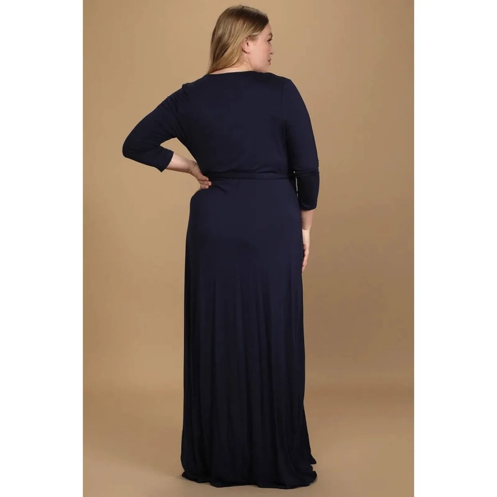 Size Large Lulus Garden District Navy Blue Wrap Maxi Dress