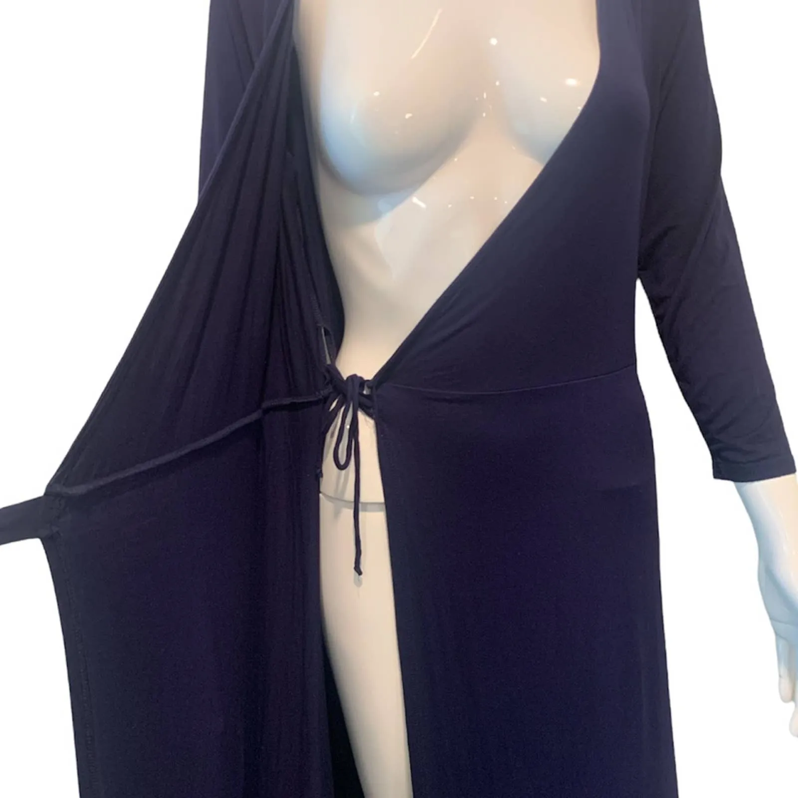 Size Large Lulus Garden District Navy Blue Wrap Maxi Dress