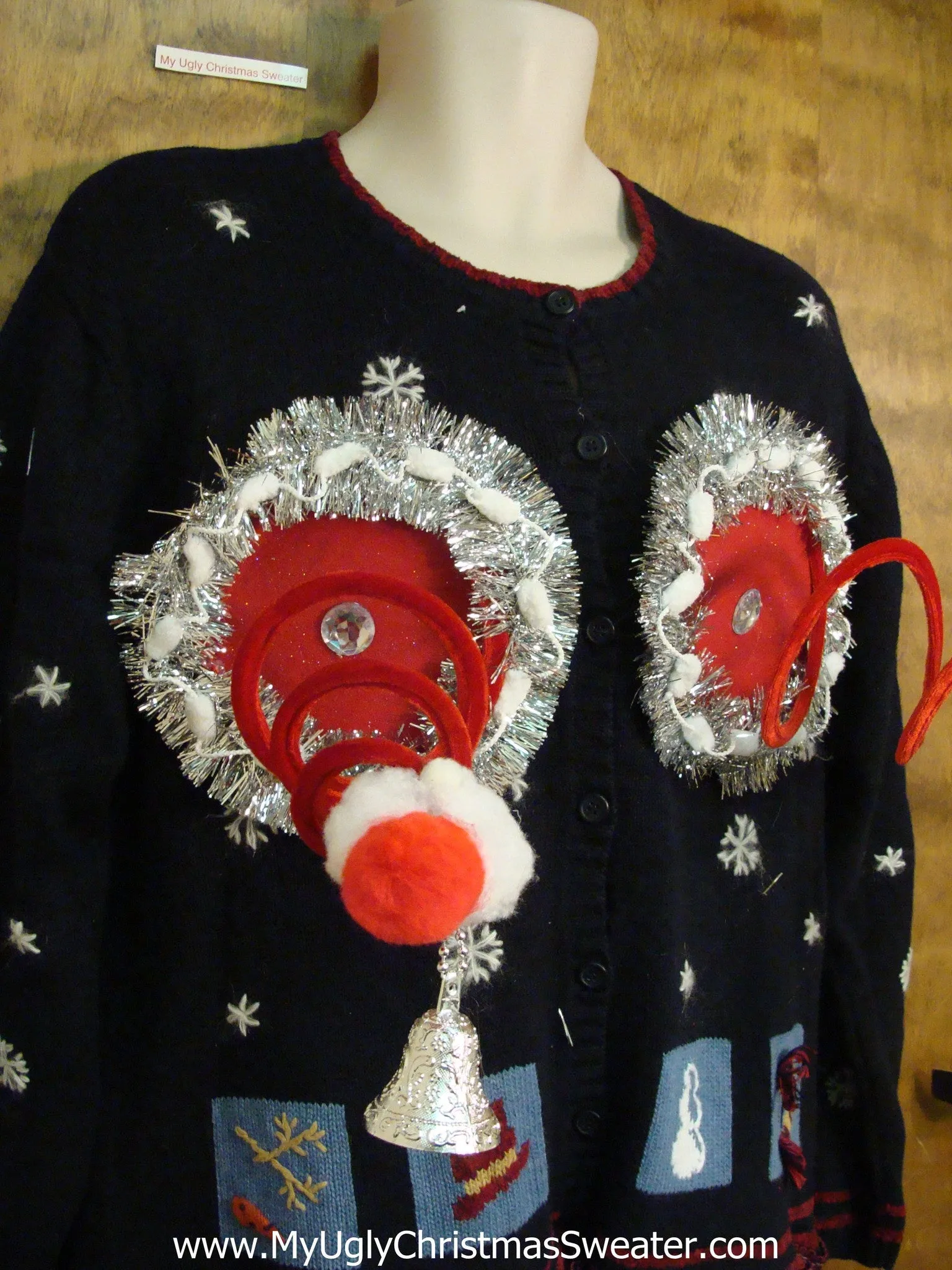 Snowmen and Snowflakes Funny Naughty Ugly Christmas Sweater