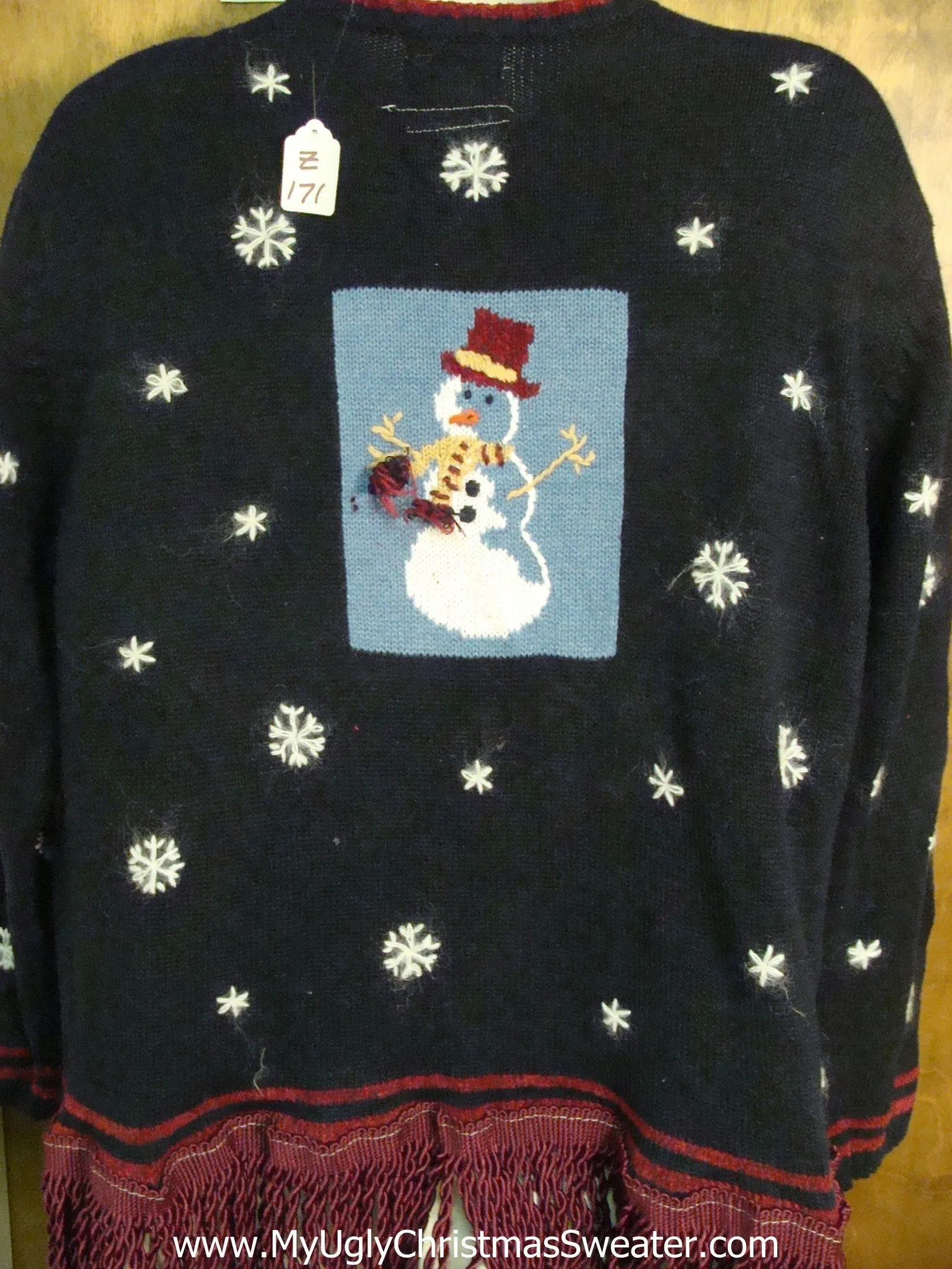 Snowmen and Snowflakes Funny Naughty Ugly Christmas Sweater