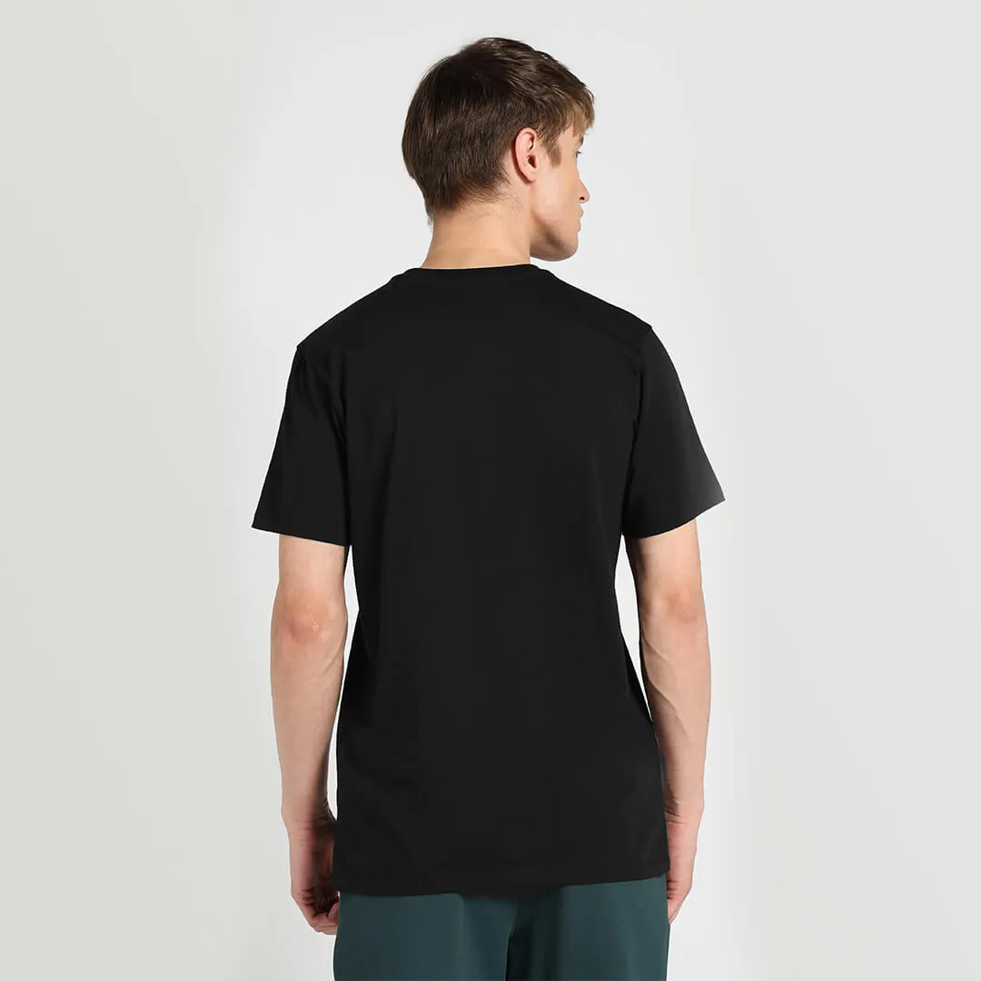 Solid Stretch T-shirt -  Black