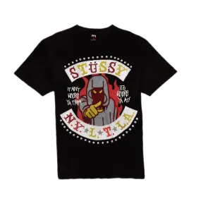 STUSSY WORLDWIDE BIKER TEE  (L)