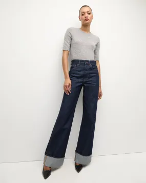 Taylor Cuffed Wide-Leg Jean
