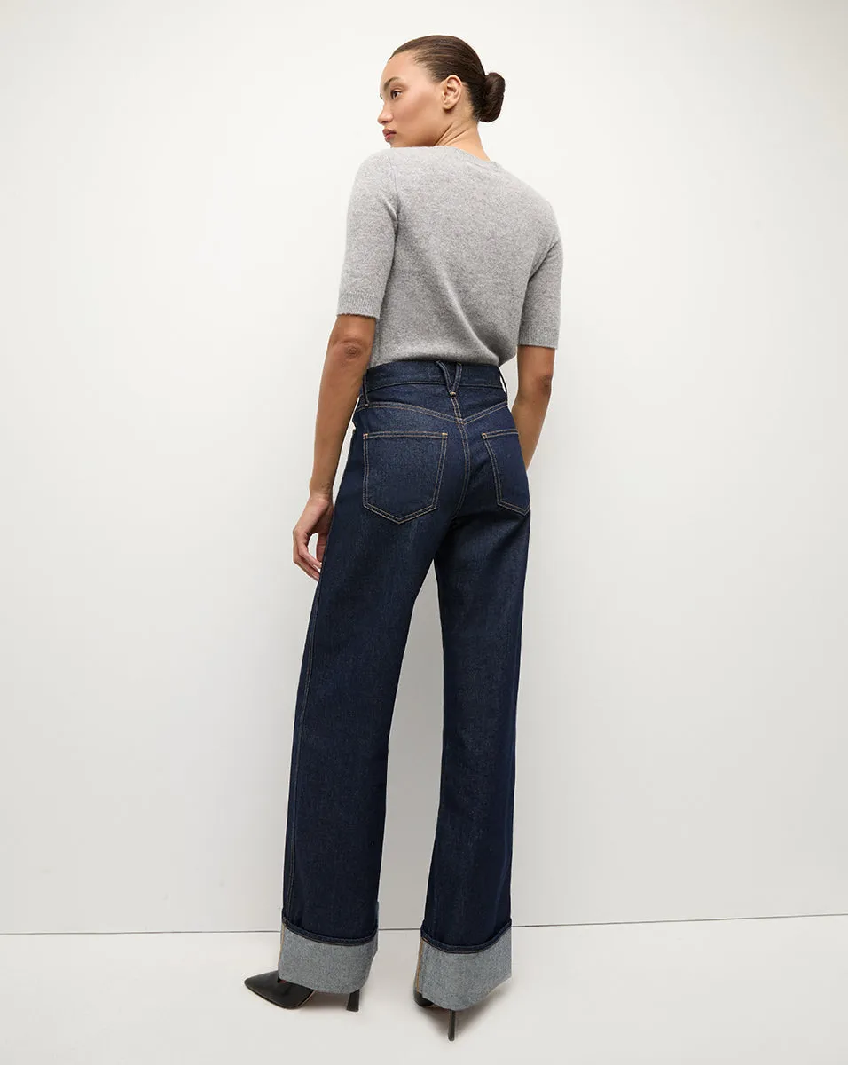 Taylor Cuffed Wide-Leg Jean
