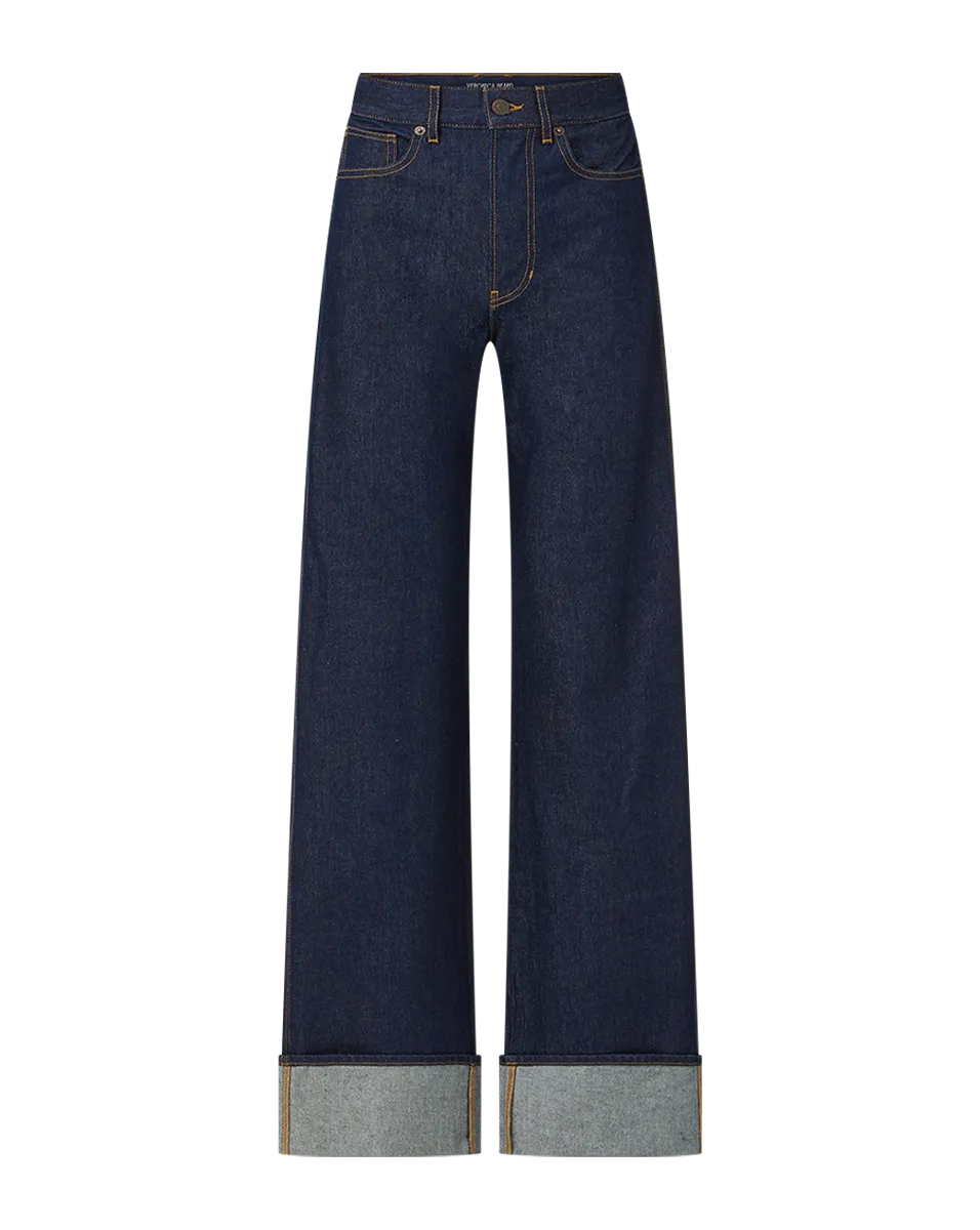 Taylor Cuffed Wide-Leg Jean