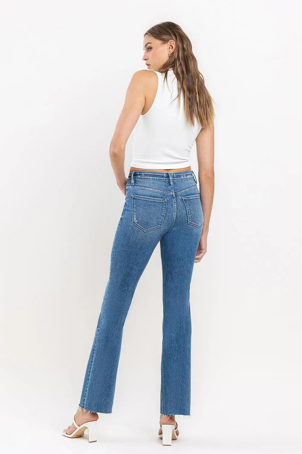 Vervet by Flying Monkey Mid Rise Raw Hem Bootcut