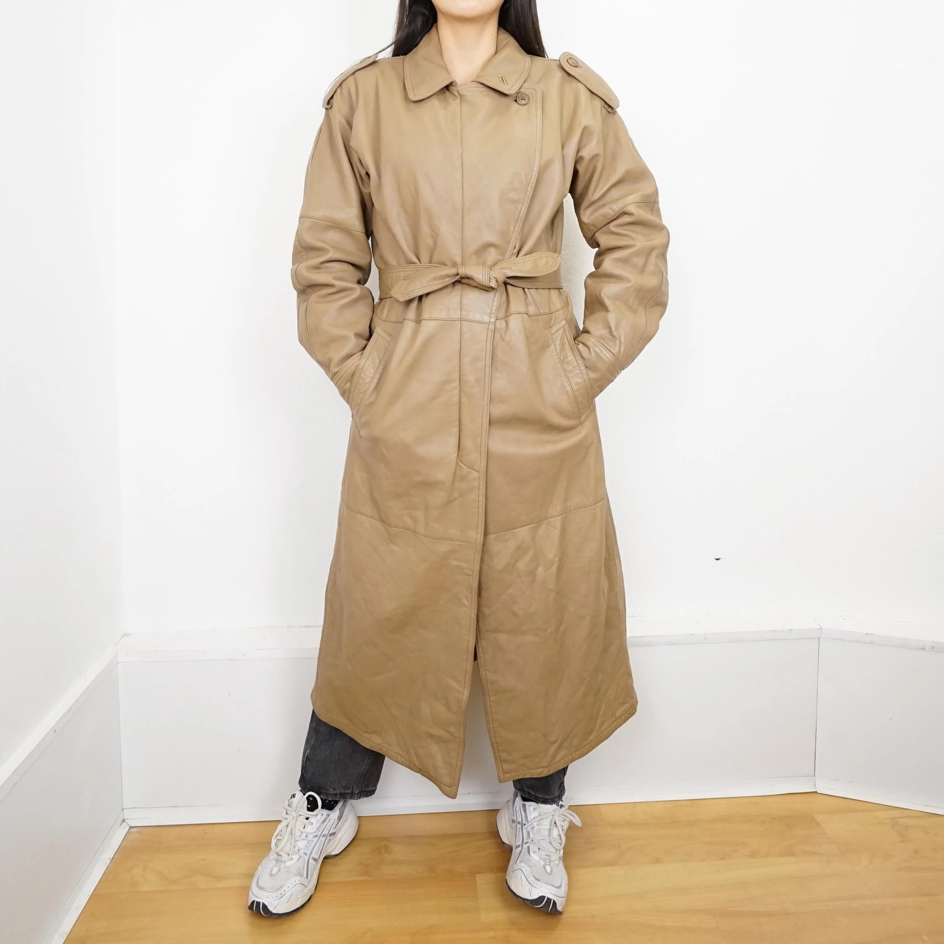 Vintage Leather Coat Size M