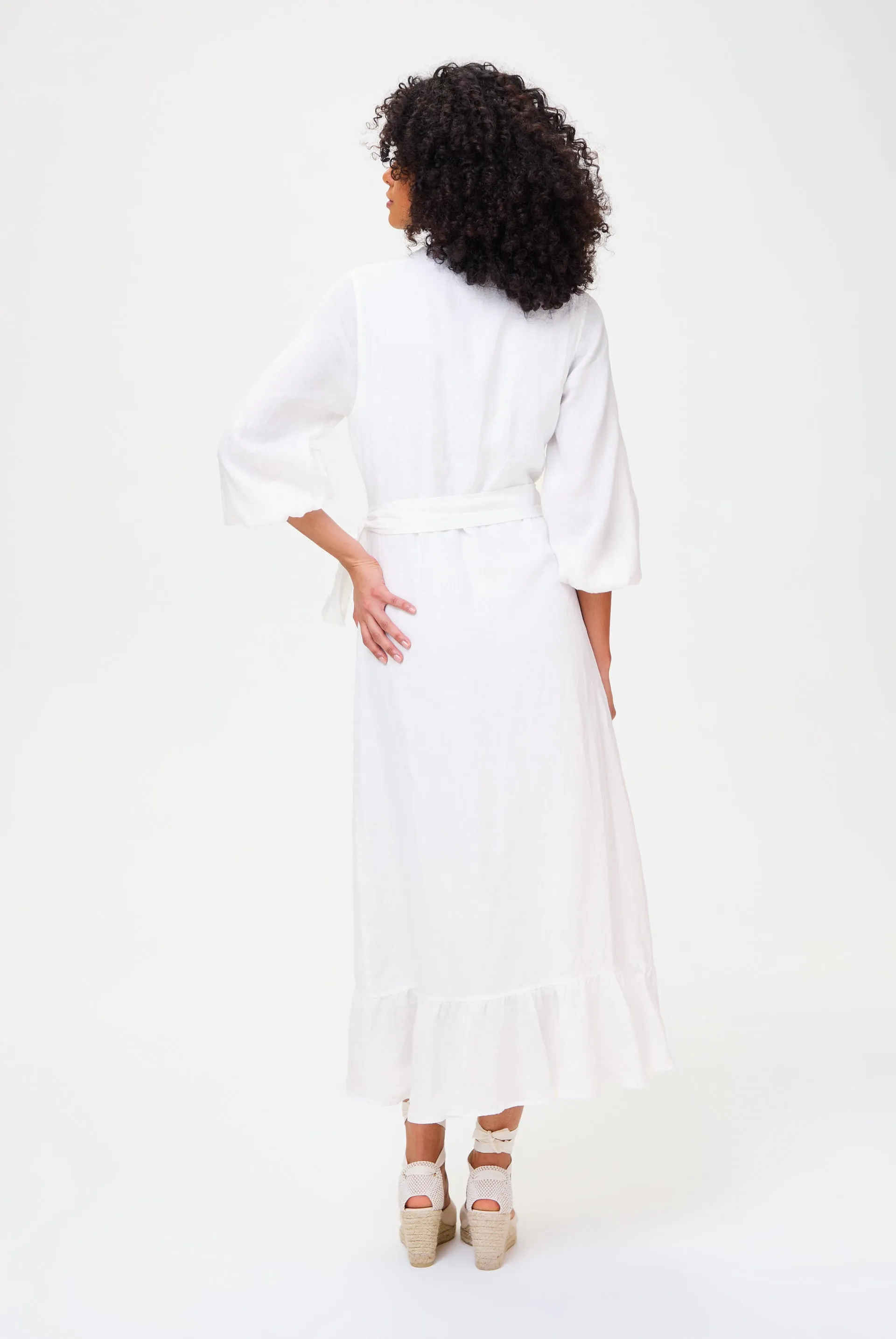White Bay Wrap Dress
