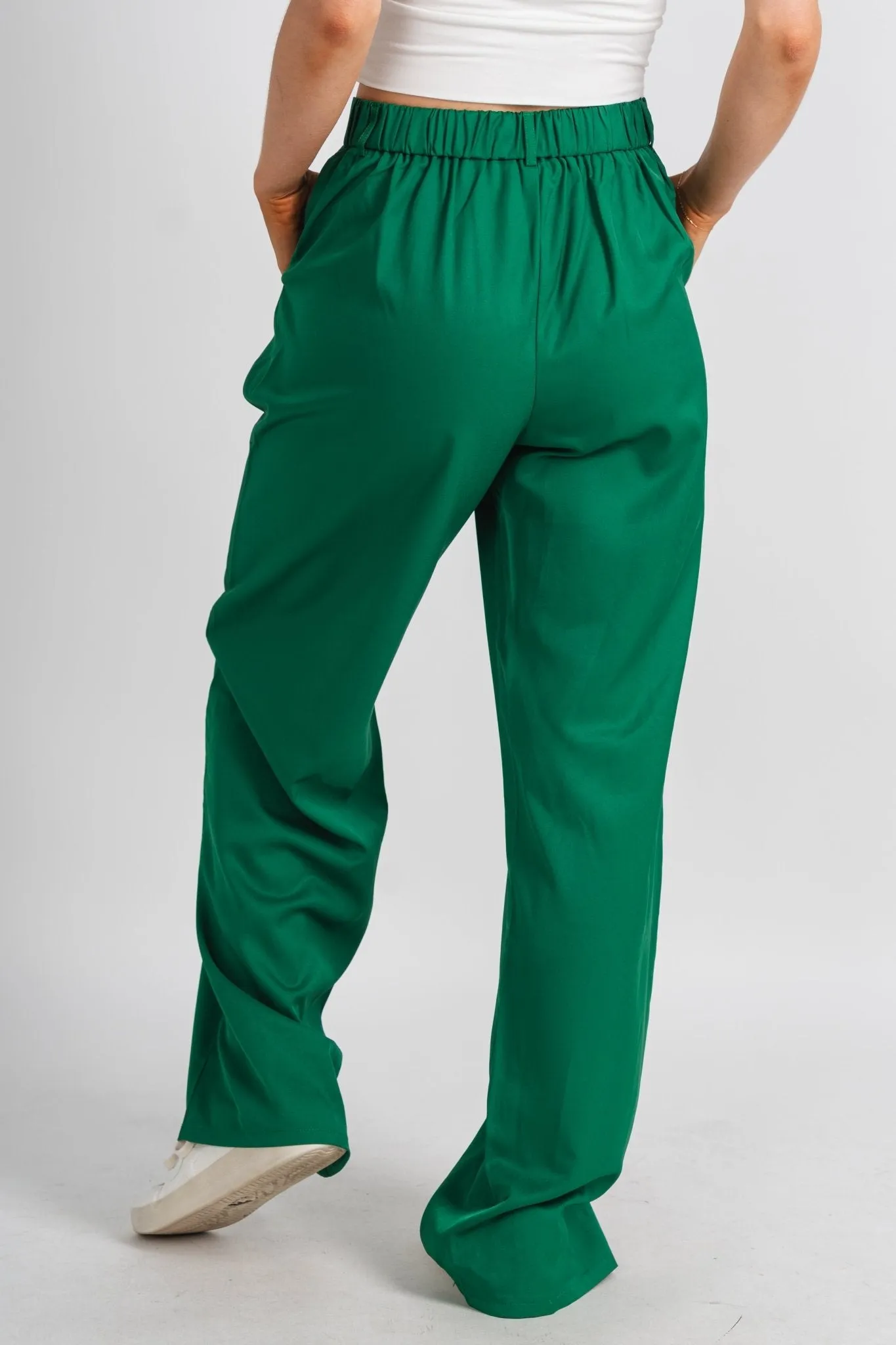 Wide leg pants green