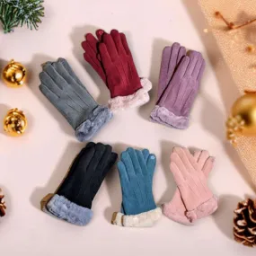 Winter Elegance: Touchscreen Cotton Gloves for Women - Stylish, Warm, and Eco-Friendly