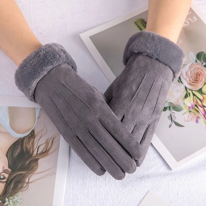 Winter Elegance: Touchscreen Cotton Gloves for Women - Stylish, Warm, and Eco-Friendly