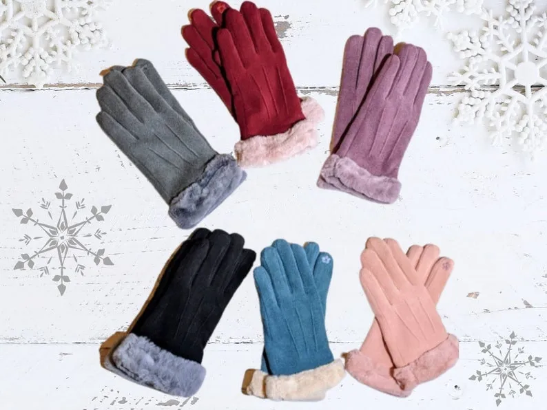 Winter Elegance: Touchscreen Cotton Gloves for Women - Stylish, Warm, and Eco-Friendly