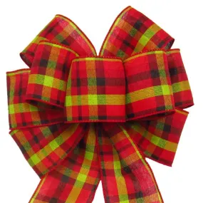 Wired Gala Party Plaid Bow (2.5"ribbon~8"Wx16"L)