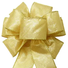 Wired Gleaming Bright Gold Bow (2.5"ribbon~8"Wx16"L)