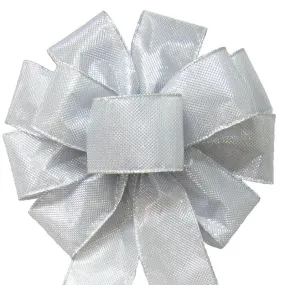 Wired Gleaming Bright Silver Bow (2.5"ribbon~10"Wx20"L)