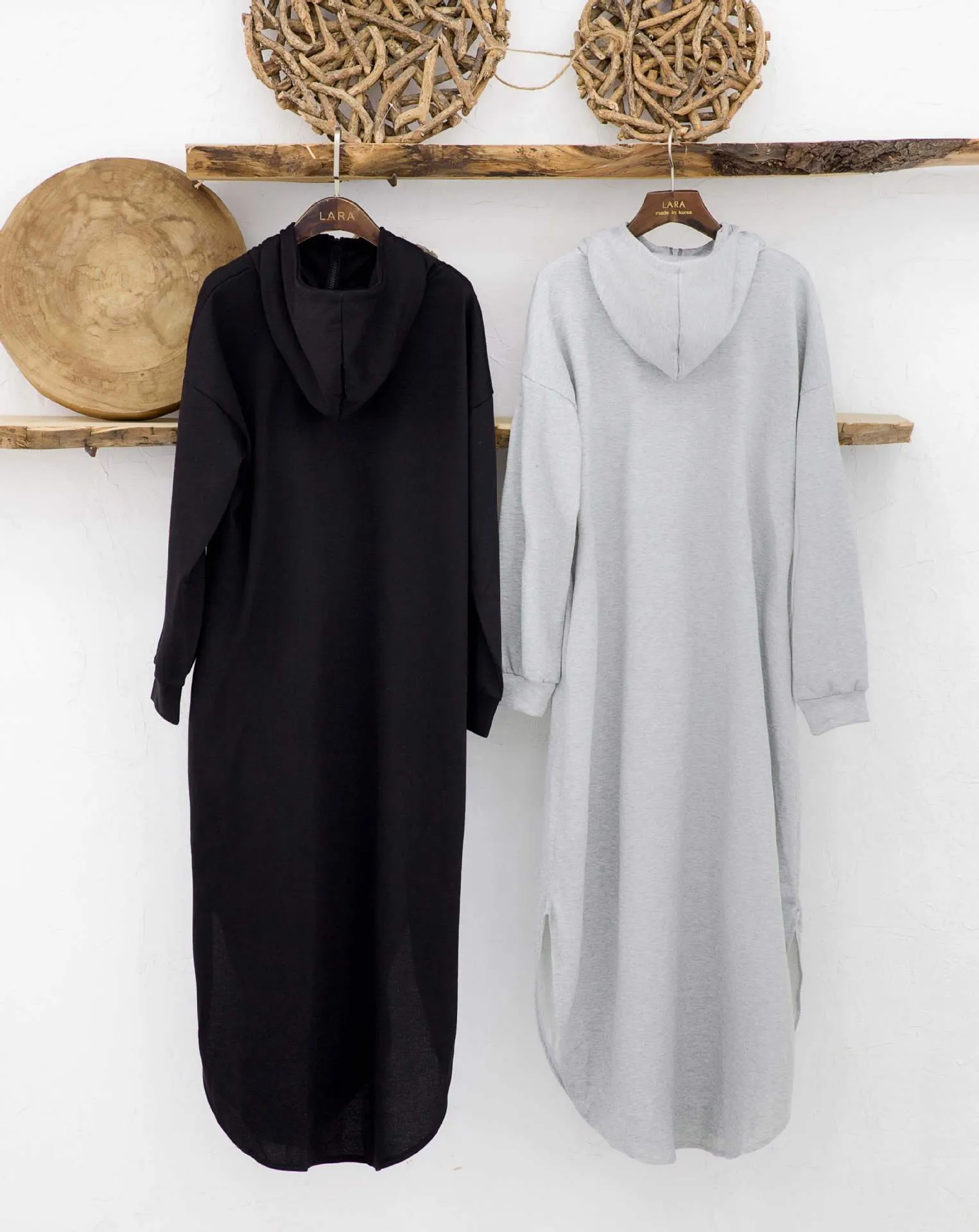 Women Casual Zipper Fall Long Hoody Dresses